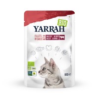 Sachet fraicheur pour chat - Yarrah filets bio en sauce - Lot 14 x 85 g 