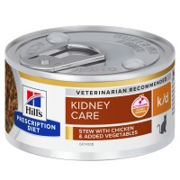 Aliment médicalisé pour chat - HILL'S Prescription Diet k/d Kidney Care en bouchées mijotées au poulet - Pâtée pour chat 