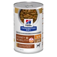Aliment médicalisé pour chien - HILL'S Prescription Diet k/d j/d Kidney + Mobility en bouchées mijotées au Poulet - Pâtée pour chien 