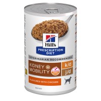Aliment médicalisé pour chien - HILL'S Prescription Diet k/d j/d Kidney + Mobility en terrine au poulet - Pâtée pour chien 
