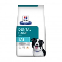 Aliment médicalisé pour chien - HILL'S Prescription Diet t/d Dental Care au Poulet - Croquettes pour chien 