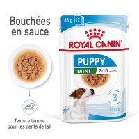 Sachet fraîcheur pour chiot - Royal Canin Mini Puppy - Pâtée pour chiot Mini Puppy - Lot 12 x 85g
