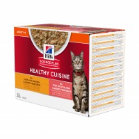 Pâtée en boîte pour chat adulte - Hill's Science Plan Healthy Cuisine Adult en Mijotés Au Poulet & au Saumon - Pâtée pour chat 