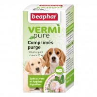 Purge aux plantes - Vermipure comprimés Purge - Chiot & petit chien Beaphar